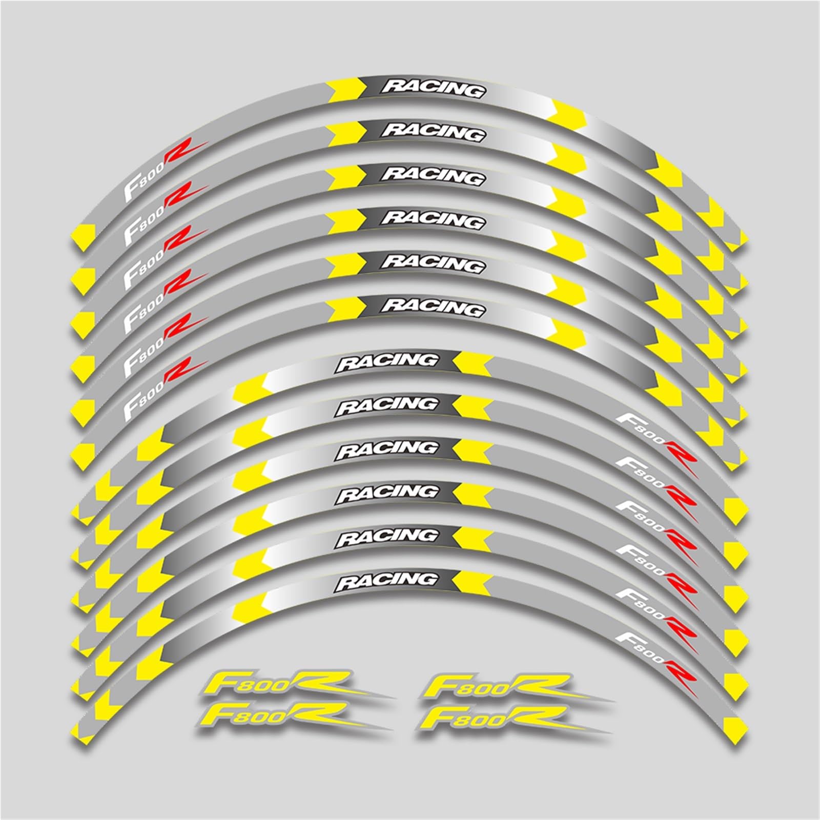 FGLFPXI Motorcycle Wheel Decals Waterproof Reflective Stickers Rim Stripes for F800R F 800R F800