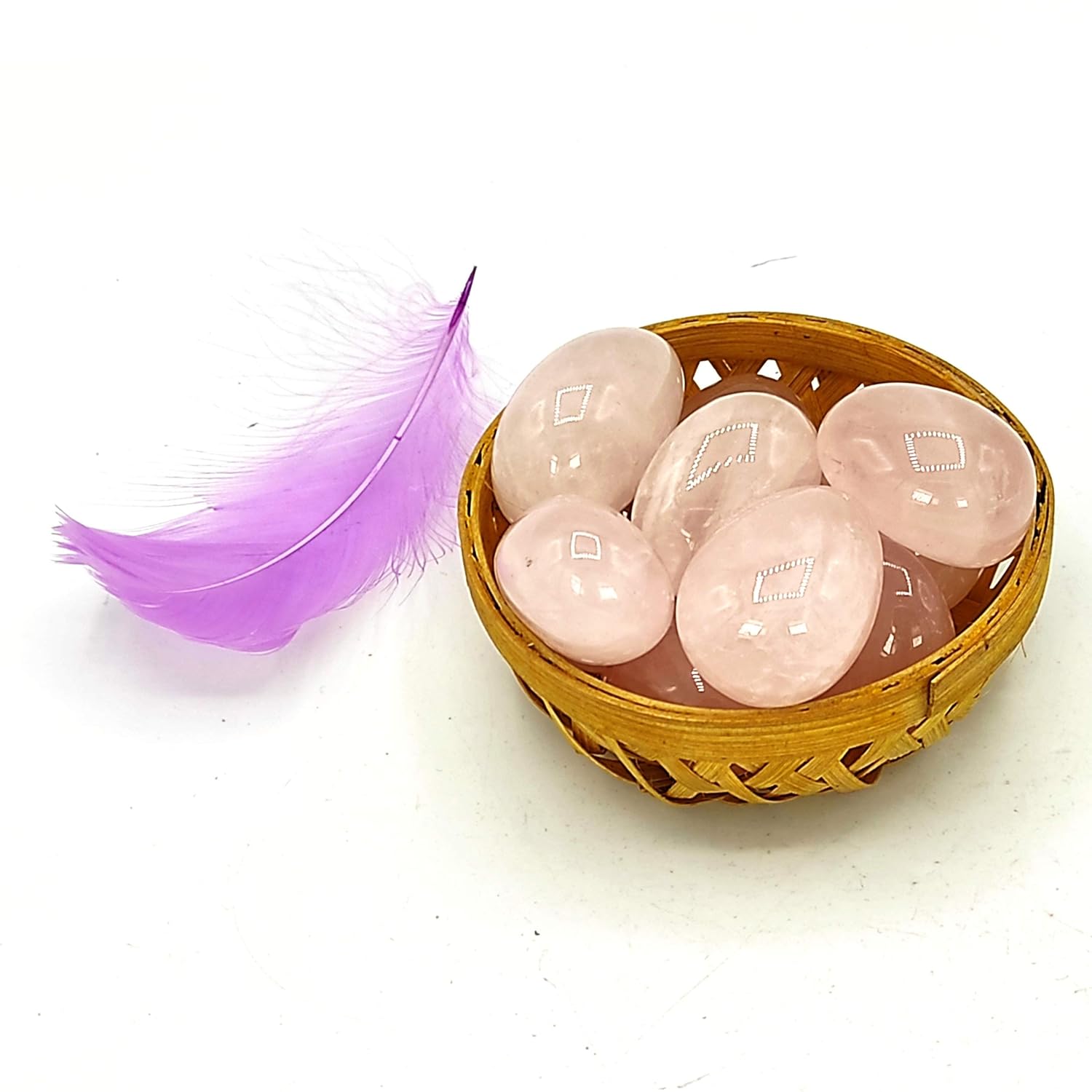 Plus Value Natural Rose Quartz Tumbled Stone Pink Rose Pebbles AAA+ Crystals for Healing Stone, Reiki Healing, Crystal Therapy, Love Relationship Home Bedroom Decor Gifting Couples (200grams, Basket) 4 71BAXCMsO3L. SL1500