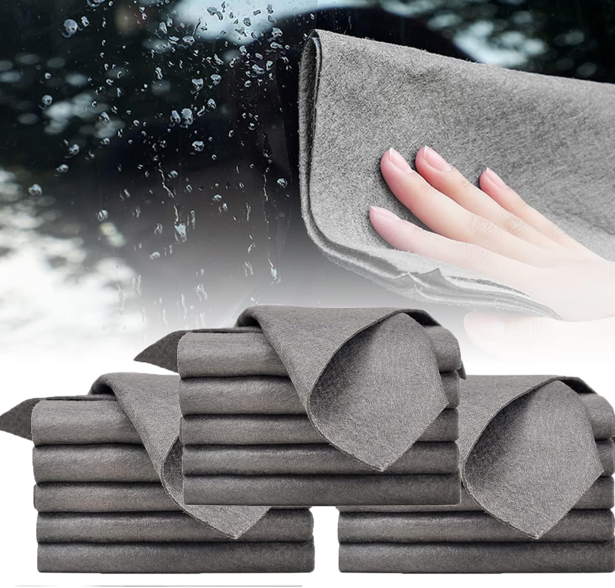 Paños Limpieza Mágicos Espesa, 2026 Bayetas Microfibra para Cristales Sin Pelusa, 30*40CM Iimpieza Vidrio Reutilizables, Súper Suaves,Sin Rayas, Lavable Hogar, Cocina, Coches, Ventanas (5 PCS) — view 9