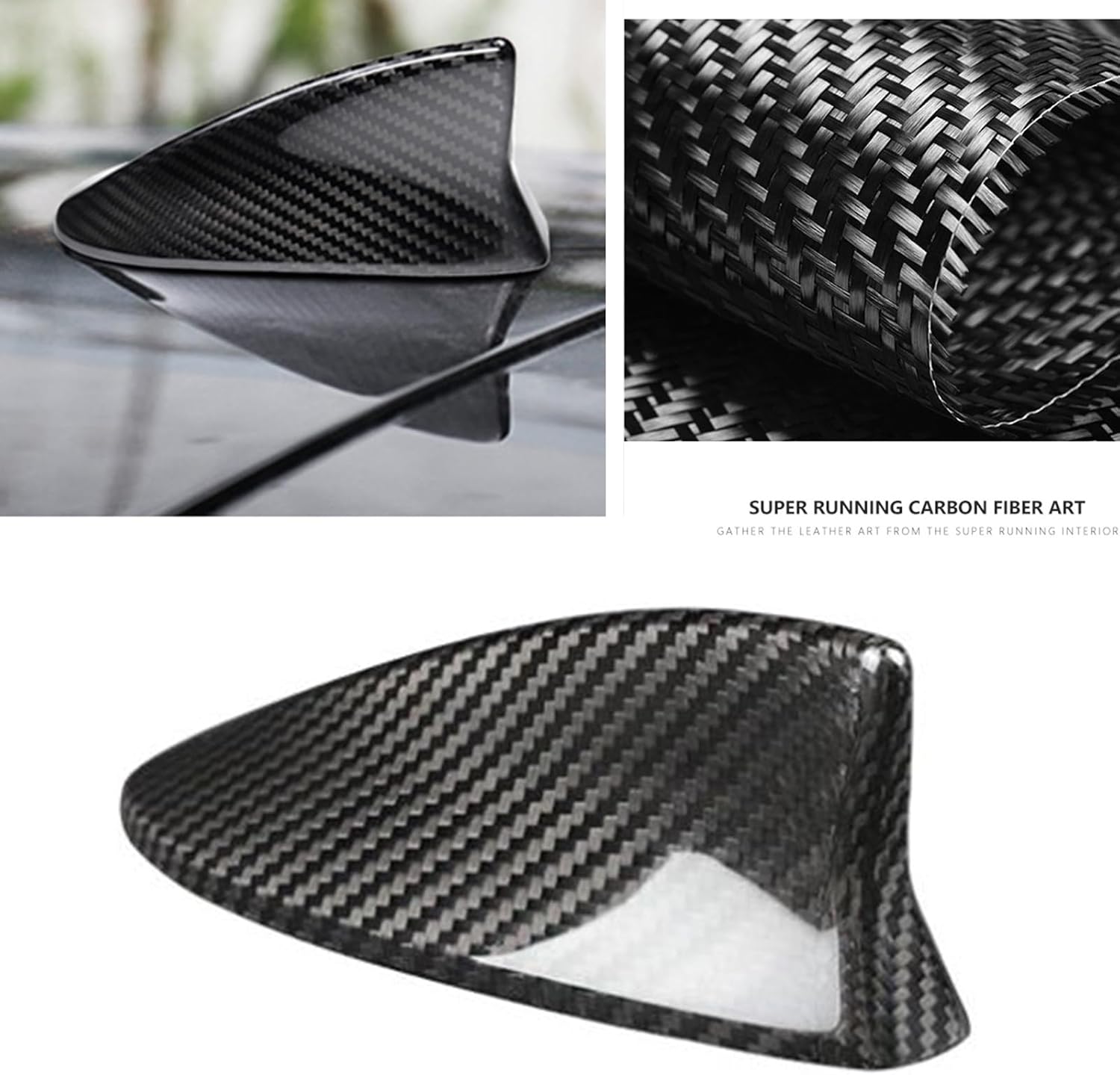 Carbon Fiber Roof Shark Fin Antenna Cover Kit for Lexus ES NX UX 2015-20 2016
