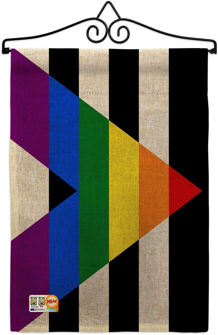 Straight Allies For Equality Garden Flag Set Wall Holder Support Pride Rainbow Love LGBT Gay Bisexual Pansexual Transgender Small Decorative Gift Yard House Banner Made In USA 13 X 18.5