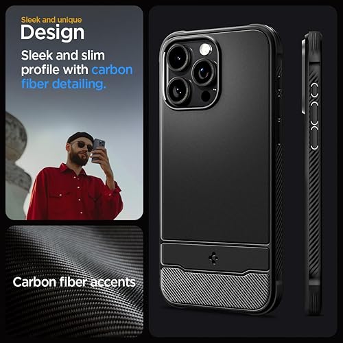 Miniatura 3 de Spigen MagFit - Funda magnética resistente diseñada para iPhone 15 Pro Max, tecnología de protección extrema compatible con MagSafe (2023), color