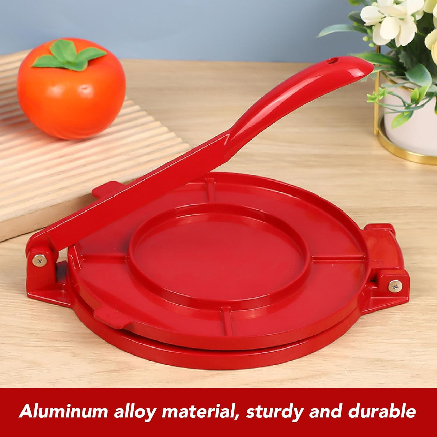 Tortilla Press, Dough Maker for Flour Tortilla 10 Inch Tortilla Maker Aluminum Alloy Dough Press Flatbread Dumpling Skin Maker with Handle for Home Use