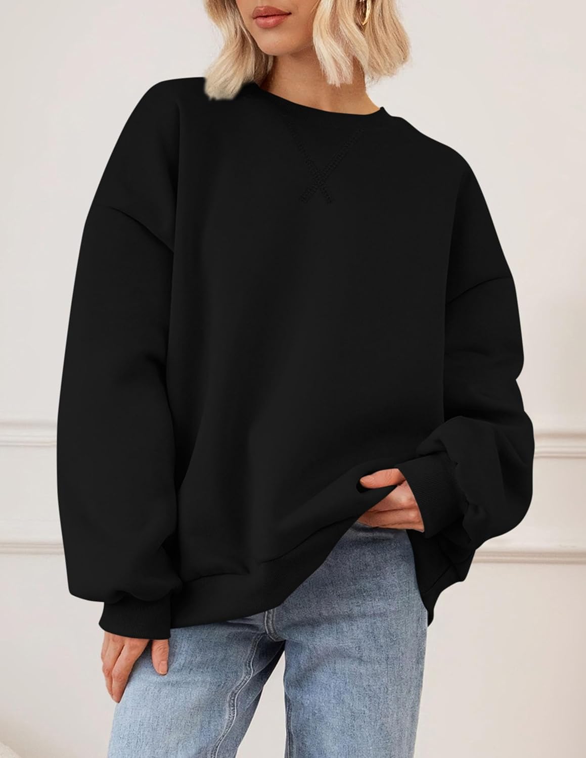 PRETTYGARDEN Oversized Sweatshirt for Women Fall Outfits 2026 Crewneck Long Sleeve Tops Fleece Pullover Winter Clothing - Image 2