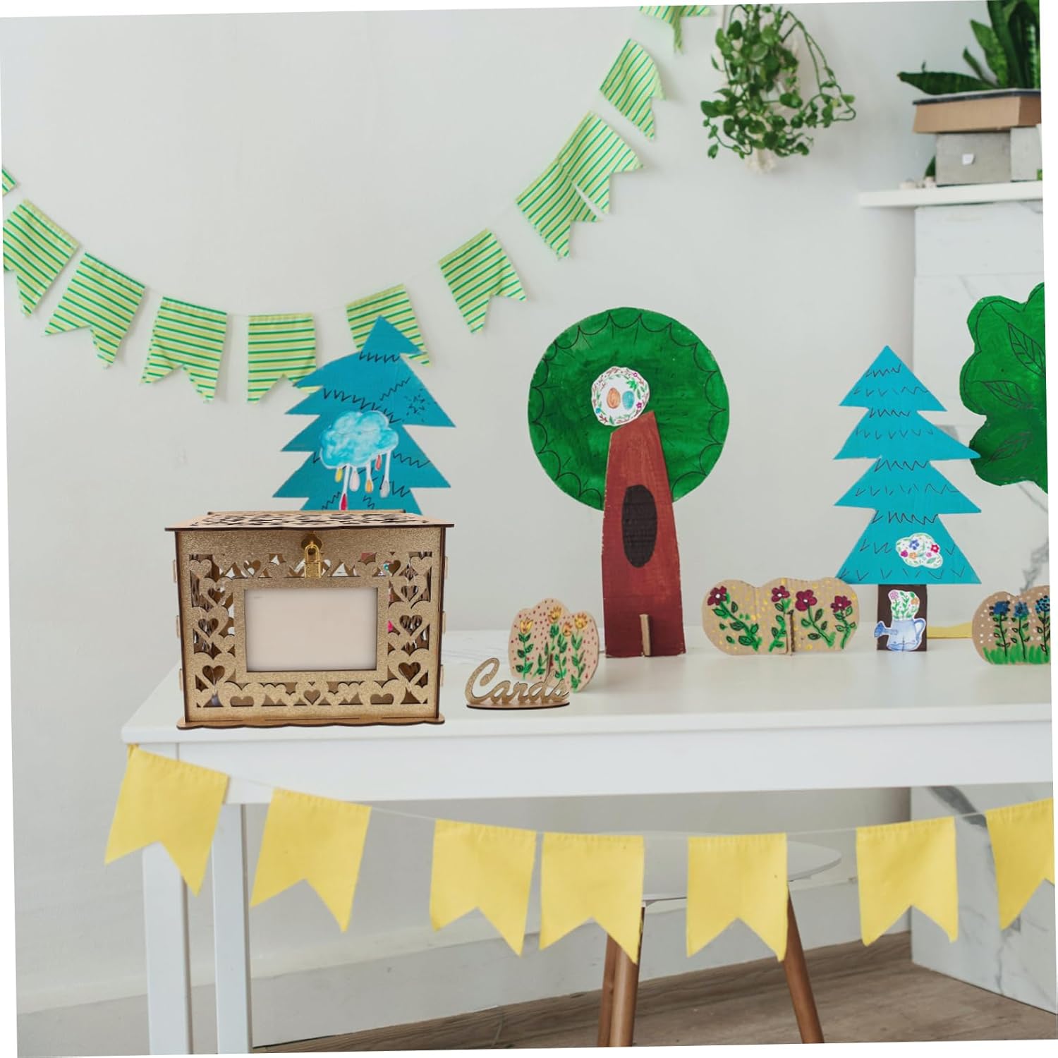 Wedding Card Box Elegant Finish Rustic Money Box for Weddings Birthdays Parties Decorative Keepsake for Envelopes Wishes Versatile Reception Decor