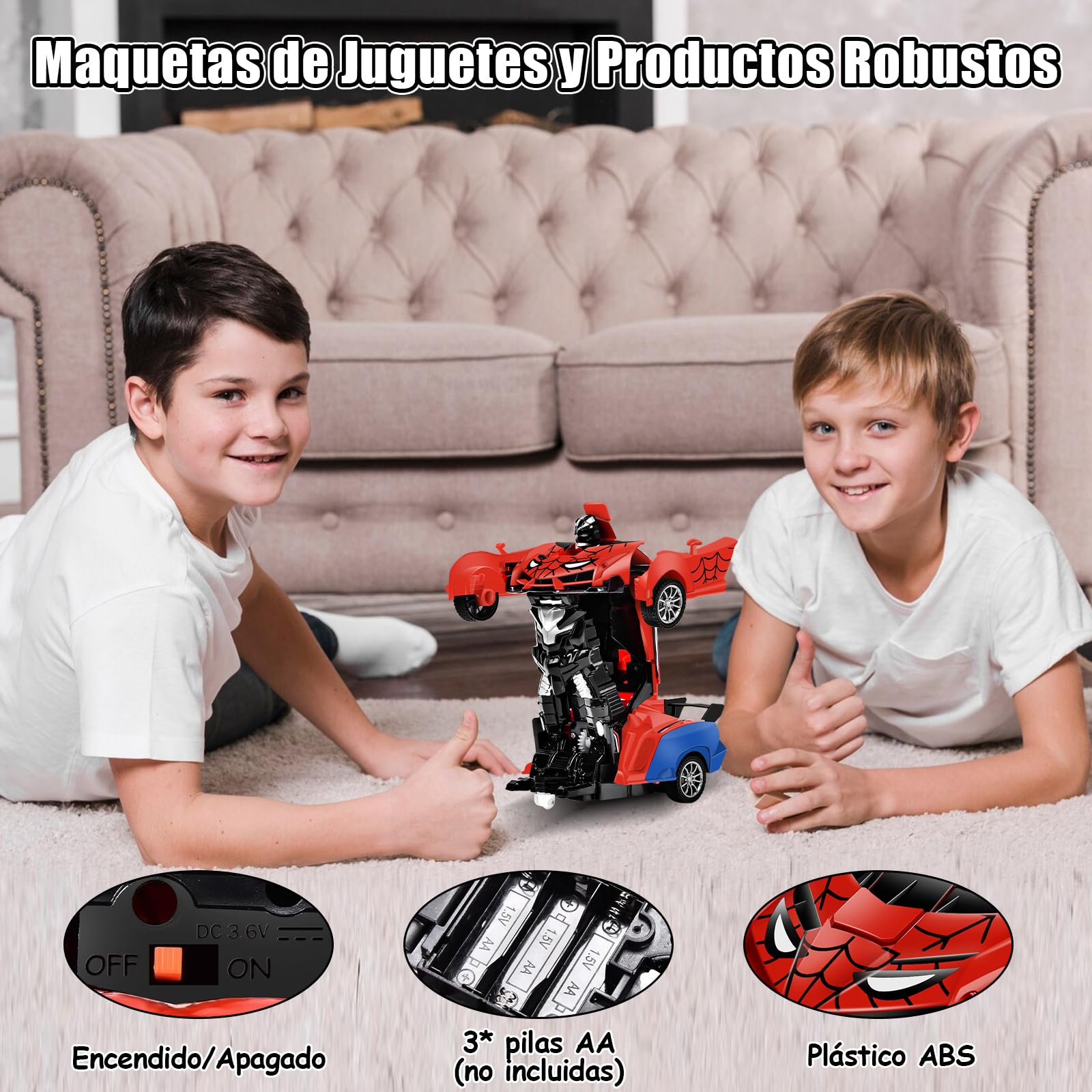 Aragallant Robot Transformable, Coche Radiocontrol RC para Niños y Niñas a Partir de 3 Años