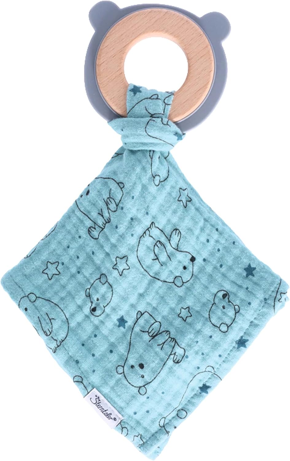 Sterntaler Unisex Baby Comforter with Teething Ring Polar Bear Elia Baby Comforter Baby Comforter Soft Toy Soft Toy Dark Turquoise