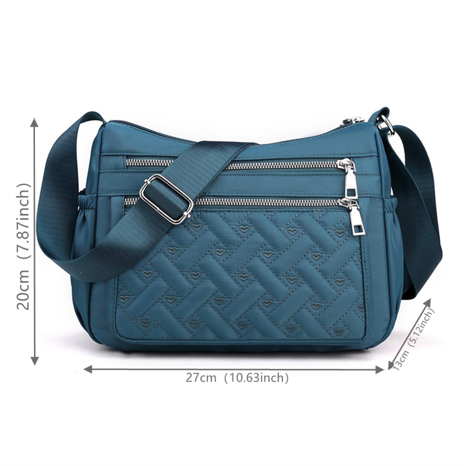Modna damska torba na ramię wodoodporna nylonowa oxford torba crossbody damska duża pojemność torebki torebka podróżna torby kurierskie, Czarny