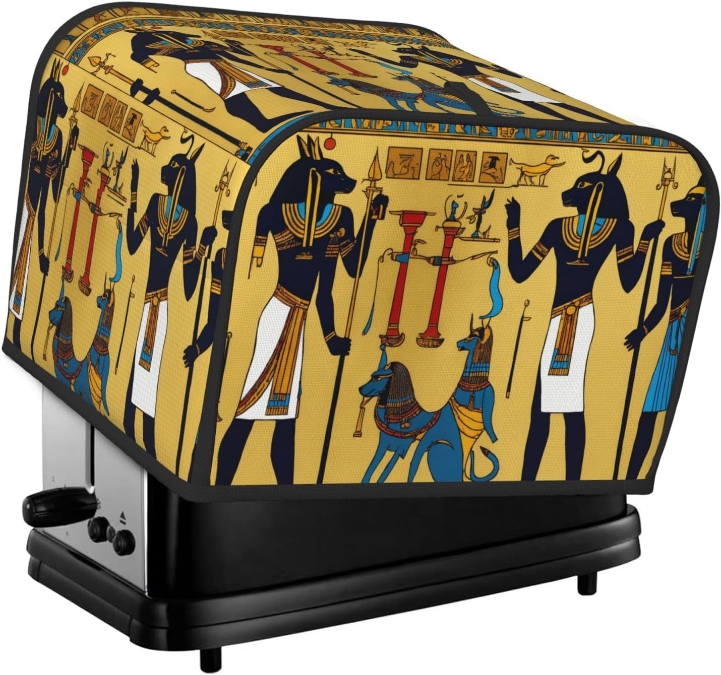 Ancient Egypt Tribe Series Print 4-Slice Toaster Cover Kitchen Appliance For Bread Home Protector Daily Usability