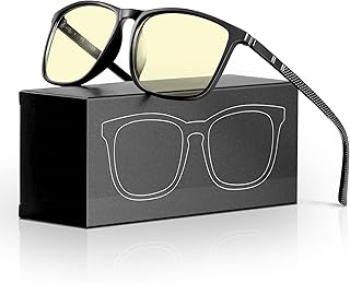 YDAOWKN Blue Light Blocking Glasses Men Computer Gaming Glasses Lightweight Anti Eyestrain Eye Protection