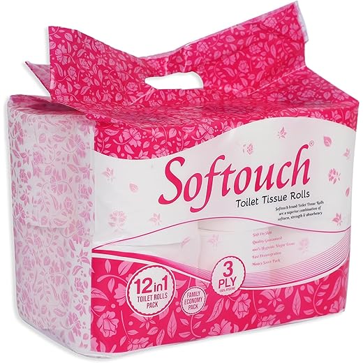 Softouch 3 Ply Toilet Tissue 12 Rolls