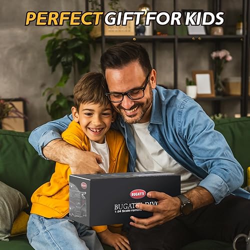 Miniatura 7 de MIEBELY Bugatti Divo - Auto de carreras a control remoto a escala 124, juguetes Bugatti Divo de 3.7 V 500 mAh con faro, modelo de pasatiempo de