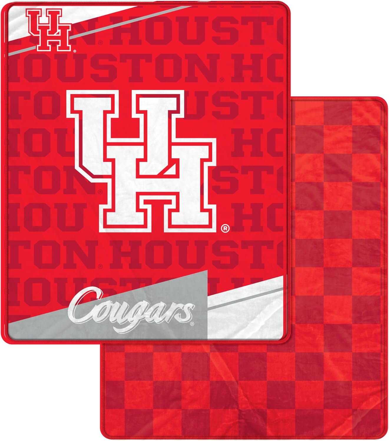 NCAA Diagonal Ghost Checker Double Sided Ultra Cozy Blanket