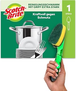 Scotch-Brite Liquid Dispenser with Extra Strong Cleaning Sponge, 1 per pack Green Unit size