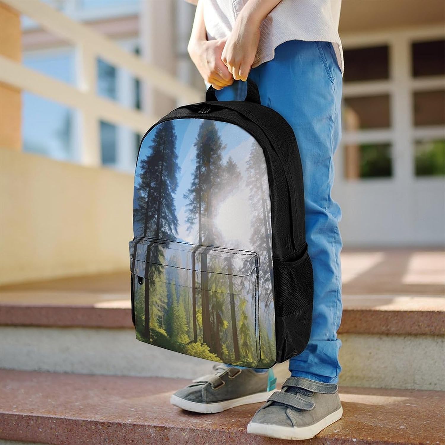 National Parks Sunshine Trees Backpack Daypack Travel Backpack | Lightweight Casual Laptop Backpack for Women Men Aesthetic Travel Bag for Weekender Business Hiking Outdoor