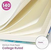 Vista 2 de Taja Spiral Lined Journal for Women, Notebook for Work with Pretty Cover, 140 College Ruled Pages, Hardcover Notebook for Journaling, Note Taking