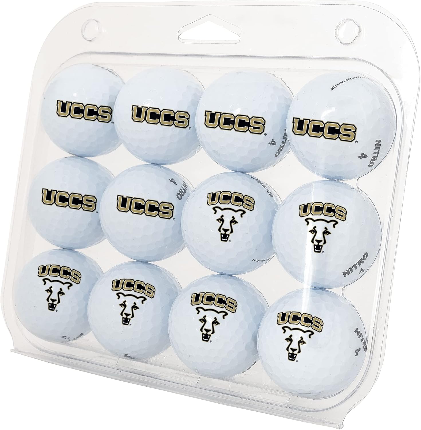 Desert Cactus University of Colorado Colorado Springs Golf Balls 12 Pack – UCCS Mountain Lions Full Color Dozen – Officially Licensed Sport Team Accessory