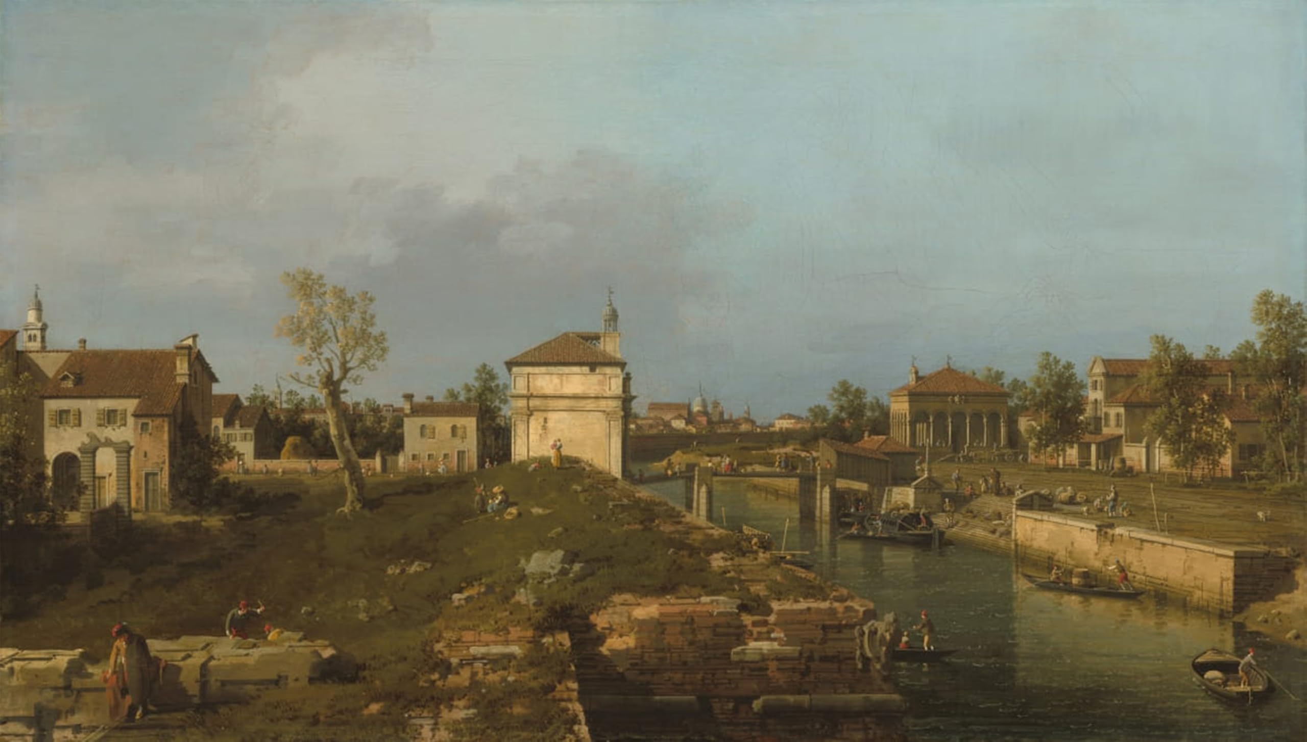 SERENDIPITP Aesthetic Poster Photo Wall Print Retro Picture the Porta Portello Padua by Canaletto Modern Wall Artwork for Home Decor 60x90cm