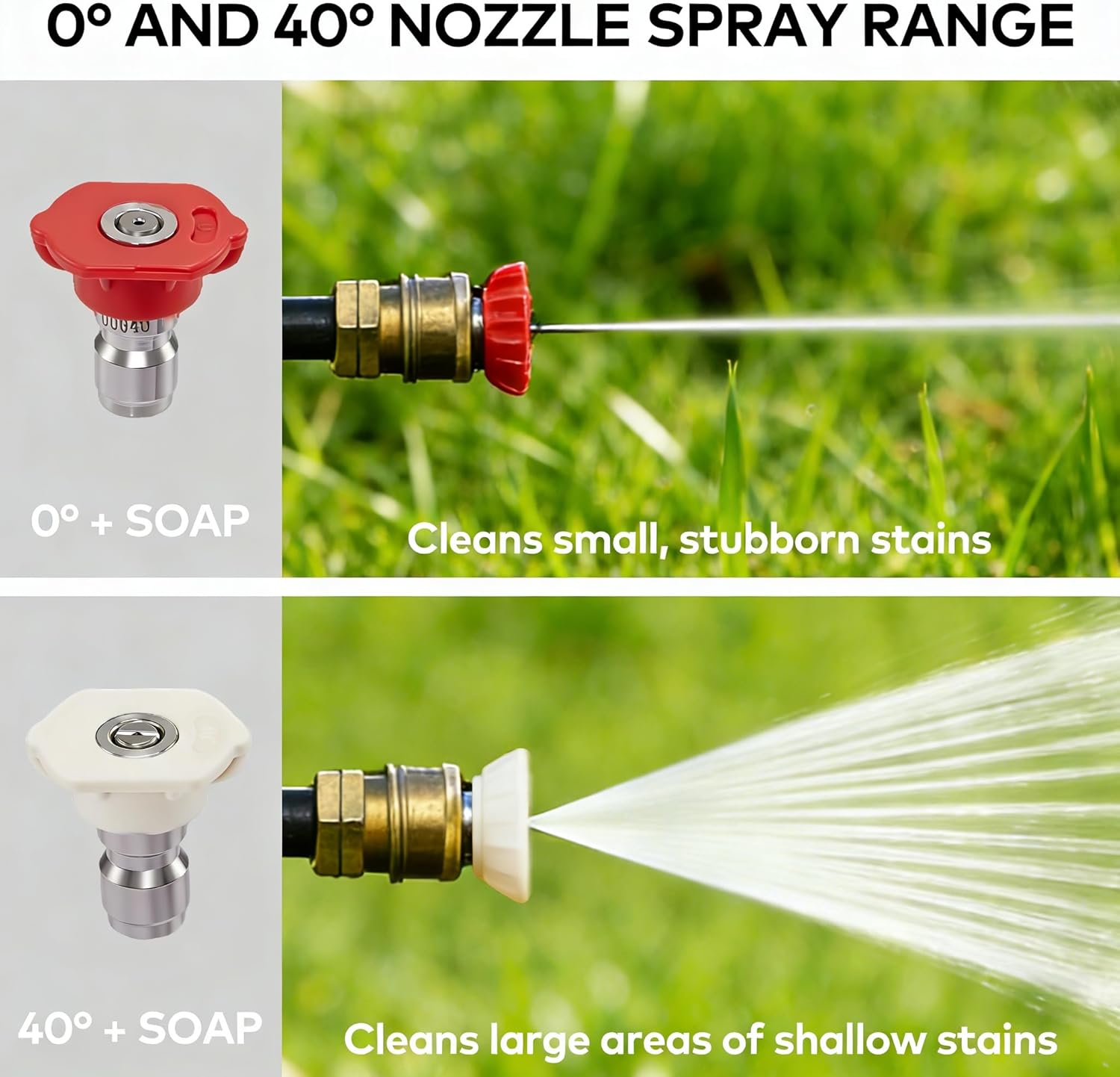 Foam Cannon for Pressure Washer - Car Wash Foam Gun with 1/4 Inch Quick Connector and 1 Liter Foam Sprayer, Pressure Washer Soap Attachment with 2 Nozzles for Car Detailing, House Washing