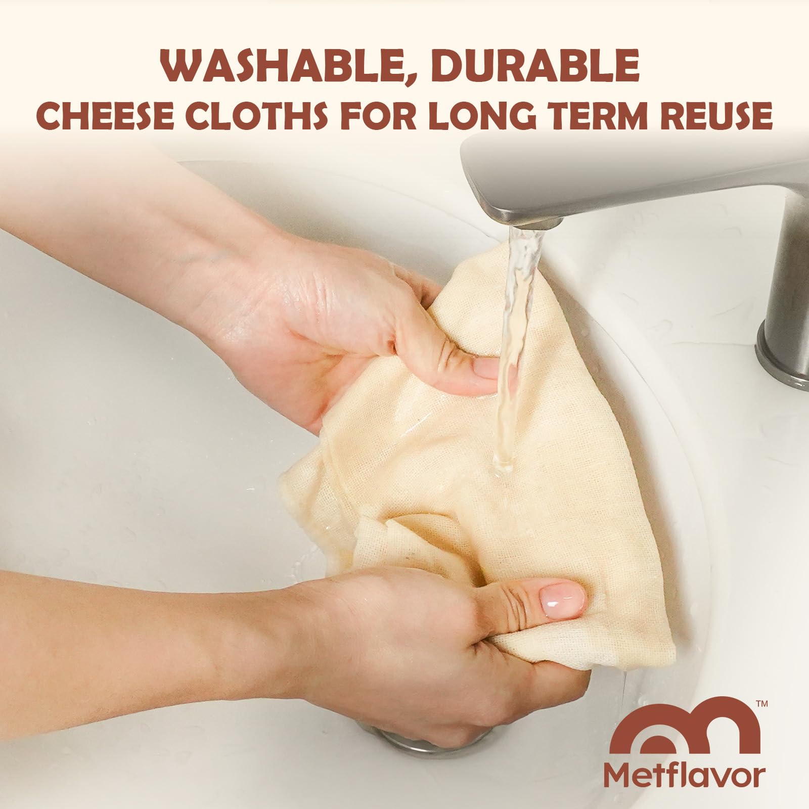 Lot de 12 chiffons à fromage réutilisables, 50,8 x 50,8 cm, tissu à fromage de qualité 100 % ourlé, 4 bords, étamine à fromage 100 % coton non blanchi pour égoutter, passoire en mousseline pour