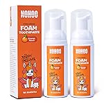 NOHOO Fluoride Free Foam Toothpaste Kids Orange Flavour,Natural Training Toothpaste for Baby Toddler Children Oral Cleaning and Cavity Protection(2 Pack)
