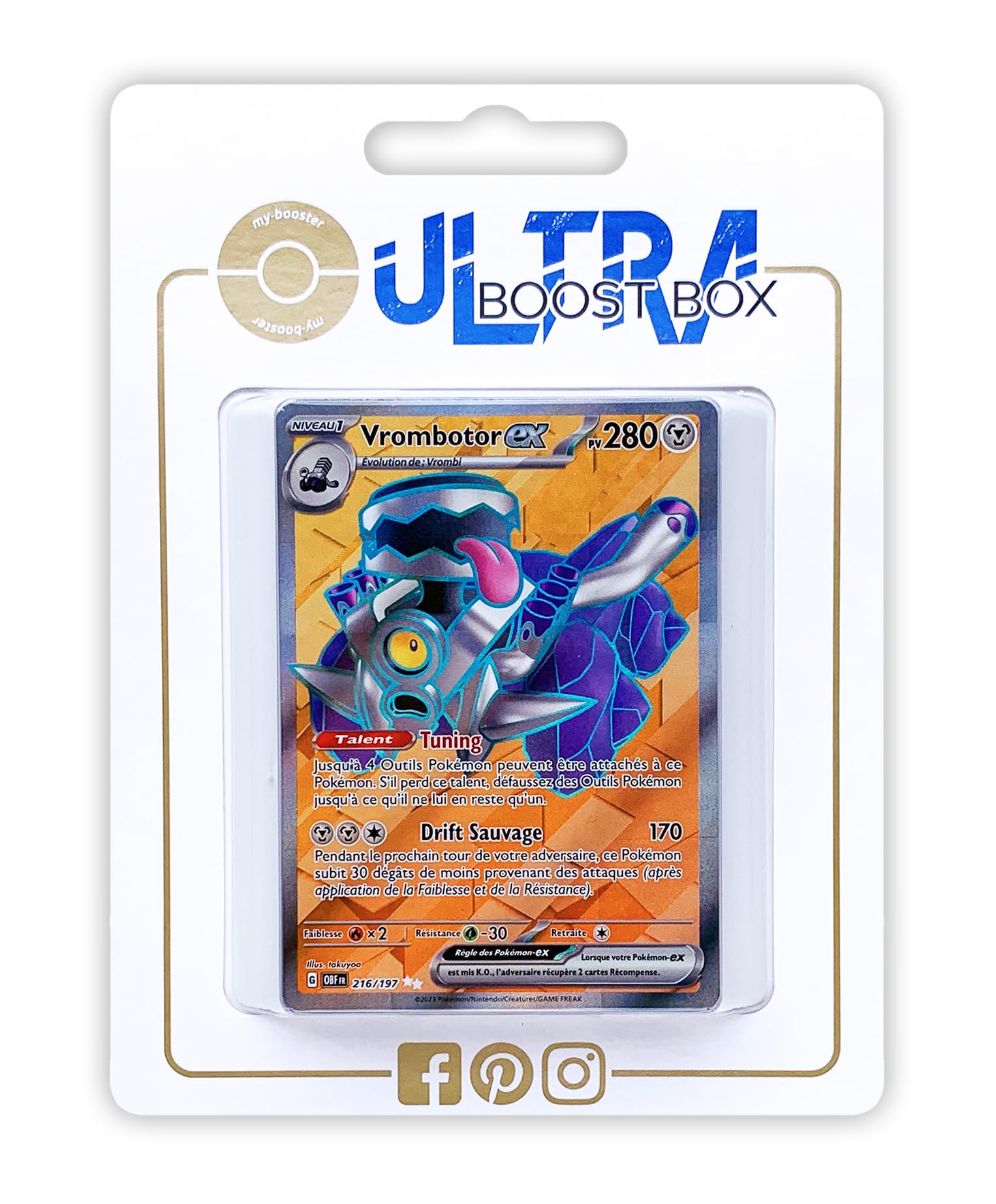 Carte Pokémon Dracolosse EX 159/197 OBF Ecarlate Violet Flammes Obsidiennes NEUF