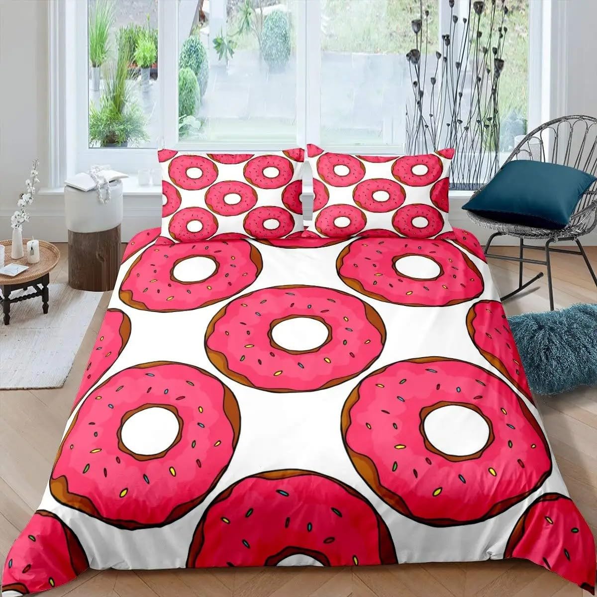 Housse de couette 200x200 en microfibres thermorégulatrice et hypoallergénique imprimée 3D
