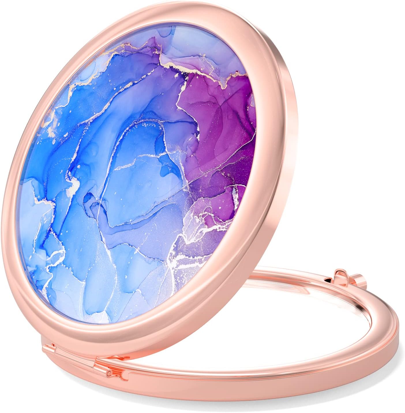 Nipichsha Compact Mirror, Pocket Travel Makeup Mirror, 2X