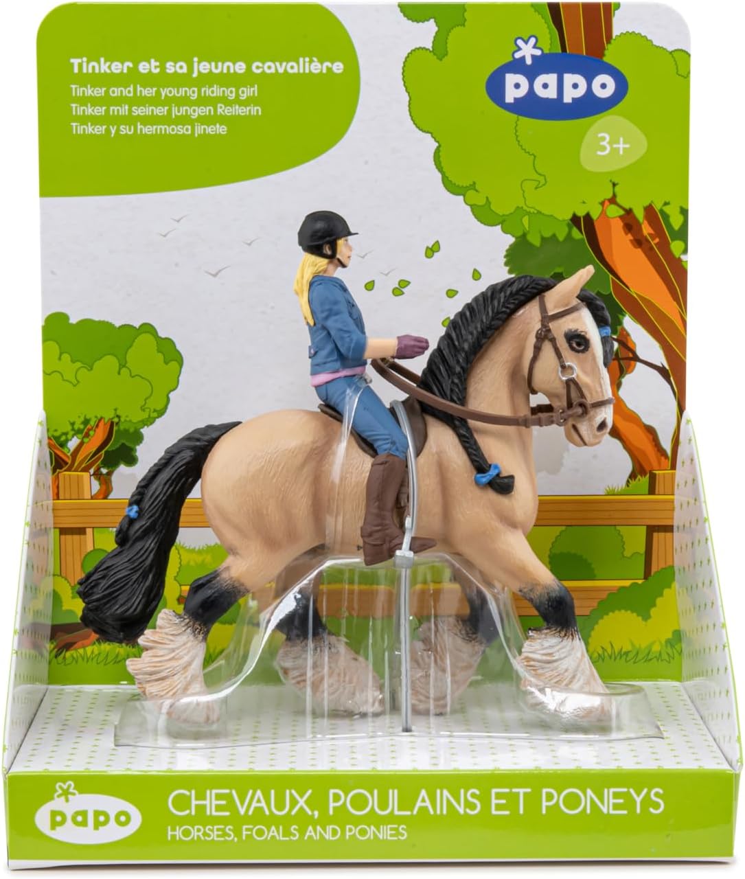 Papo - Realistic Tinker and Young Rider Figure - Ages 3+ - Equestrian World Collection - Creative Play Horse Riding - Gift Idea Toy for Girls and Boys