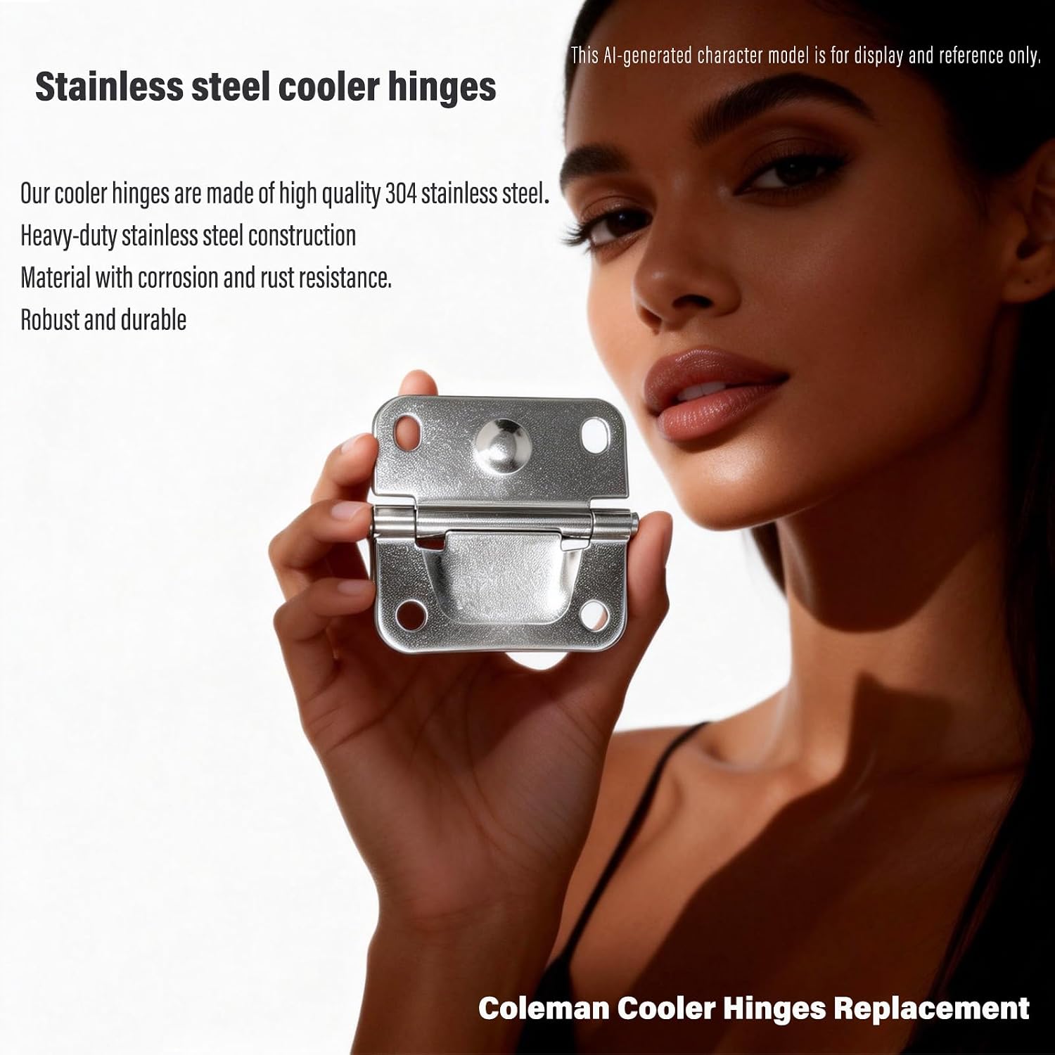 2-Pack Stainless Steel Hinges Replacement Coleman Coolers image 4