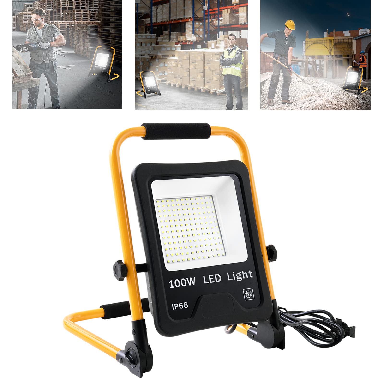 LED Bouwlampen Op Statief 120 Cm | 4000K | 5100 Lumen | IP54 | 2x 30W I14145 T3223