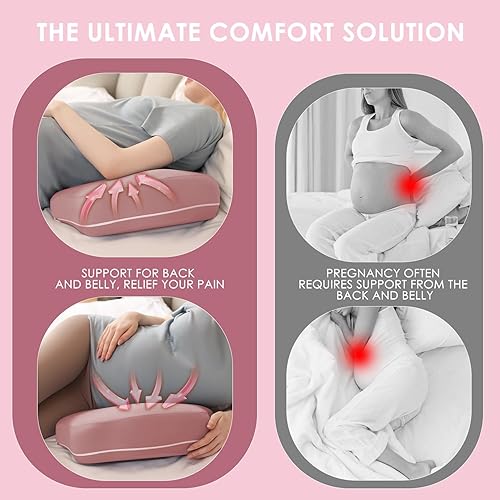 Miniatura 3 de Chilling Home Almohadas de embarazo para dormir, almohada de maternidad de espuma viscoelástica mejorada para mujeres embarazadas, almohadas de