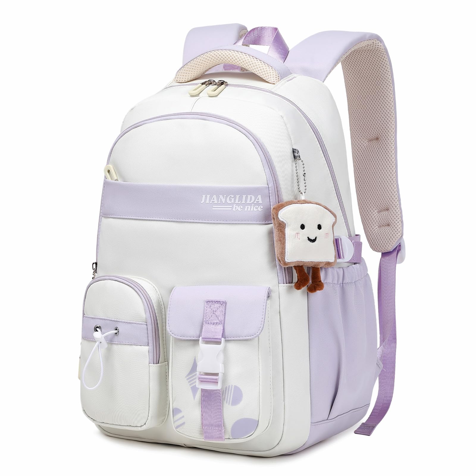 Amythe Schulrucksack Mädchen - Rucksack Teenager Wasserdicht & Leichte - Stilvolle Lässiger Daypack,Nylon Schulranzen Mädchen 3. - 9. klasse mit Großer Kapazität