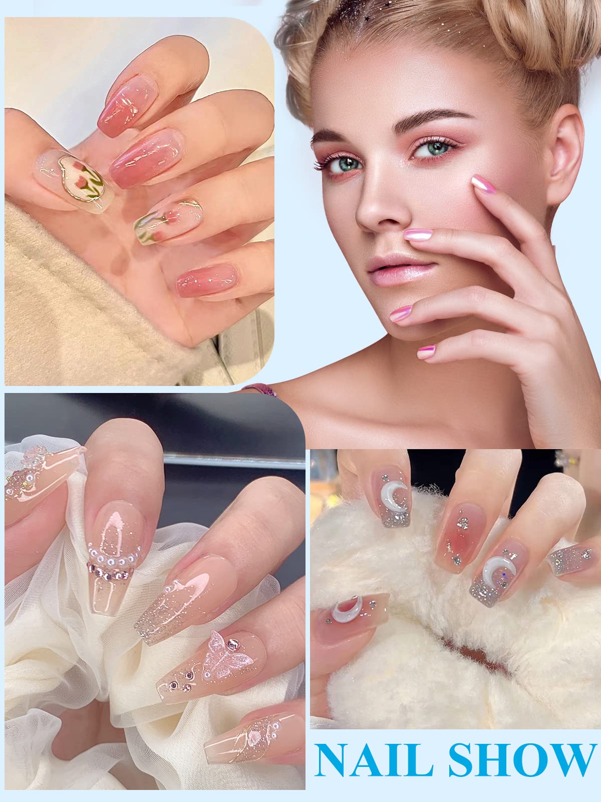 Yokilly Kit Acrilico Para Uñas: Kit Uñas Acrilicas Profesional - 30G Transparente Polvo Acrilico Para Uñas - Kit De Uñas Acrilicas Completo Con Pinceles Acrílicos