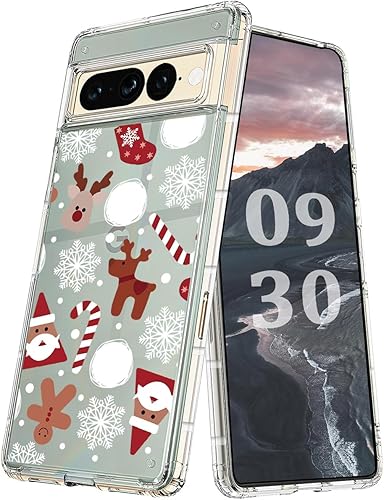 Miniatura 7 de Funda para teléfono con diseño de Navidad para Google Pixel 6 Pro con diseño de hombre de jengibre de Navidad, funda transparente de TPU suave