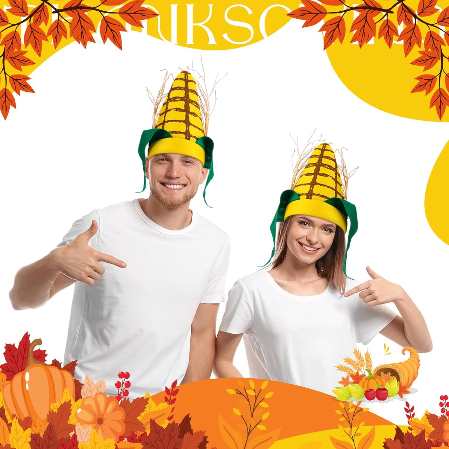 Berlune Funny Corn Hats Corn Cob Hat for Adults Thanksgiving Party Accessories - Image 4
