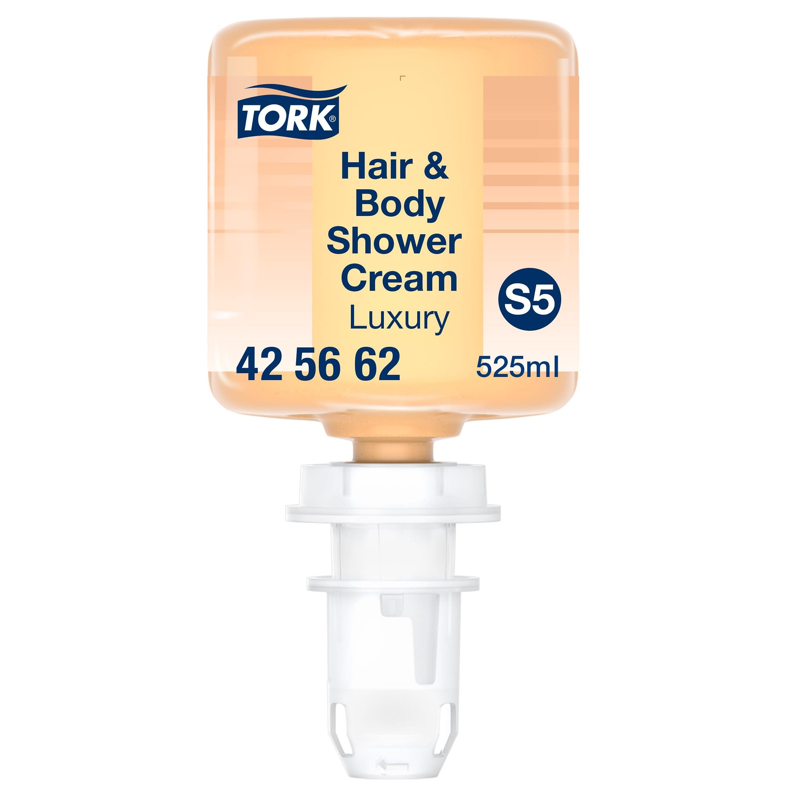 Tork Luxury Mini crème de douche corps et cheveux S5, shampooing, après-shampooing et gel douche 3-en-1, 8 x 525 ml, 425662