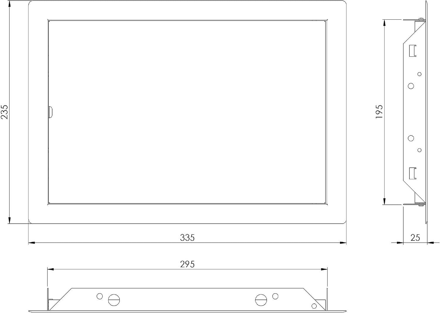 Steinberg14 White 20x30 cm / 8x12 inch Metal Access Panel - Access Door - Inspection Flap, 20x30 cm / 8x12" - Image 3
