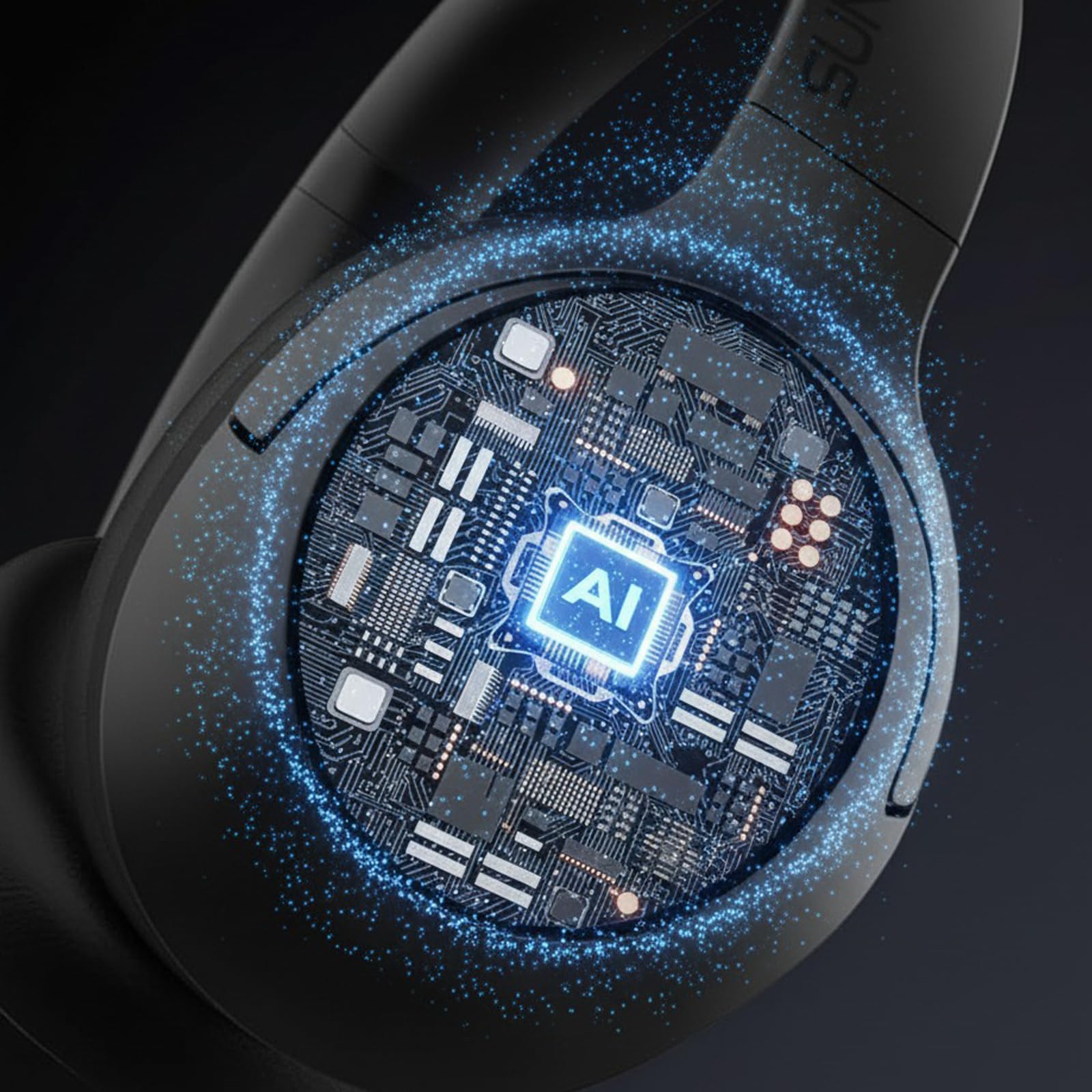 Cuffie ibride con cancellazione attiva del rumore, cuffie Bluetooth over-ear wireless con microfono, 40 ore di riproduzione, audio ad alta risoluzione, bassi profondi, pieghevoli, comode da