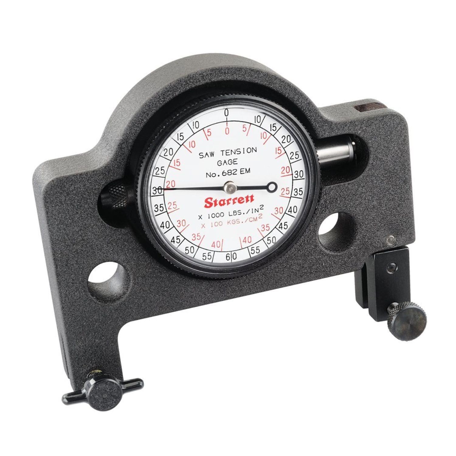 Starrett Band Saw Blade Tension Gage - Displays in Pounds & Kilograms, Direct Reading on Band Saws/Power Hacksaws - 682EMZ
