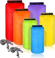 Vista 13 de Shappy Juego de 6 bolsas secas impermeables, ligeras, herméticas, con sacos de 20 L, 15 L, 10 L, 8 L, 5 L, 3 L y correa de hombro larga ajustable