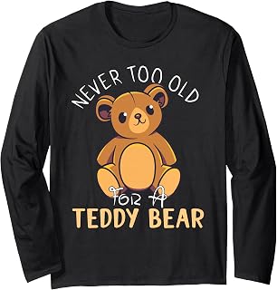 Teddy Bear Cute Bear Lover Plush Toy Aesthetic Gift Long Sleeve T-Shirt