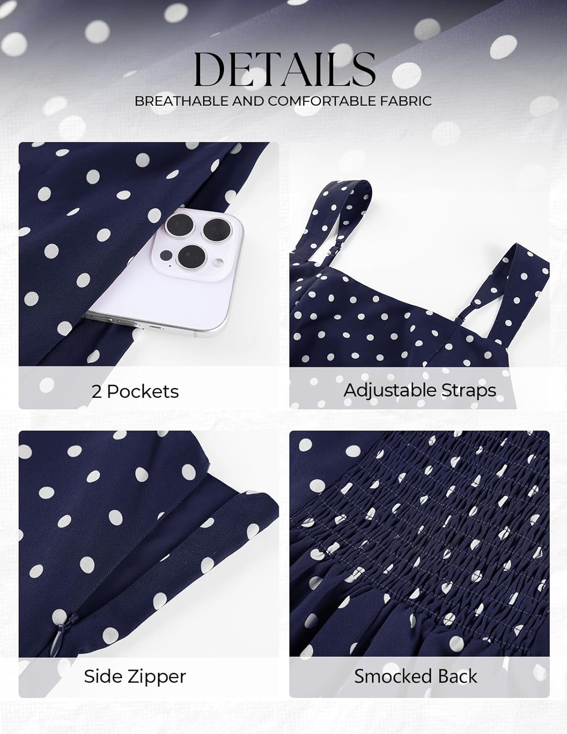 Belle Poque Vintage Polka Dot Dress for Women 2026 Summer Mini Dresses Square Neck A Line Sleeveless Short Sundress - Image 5