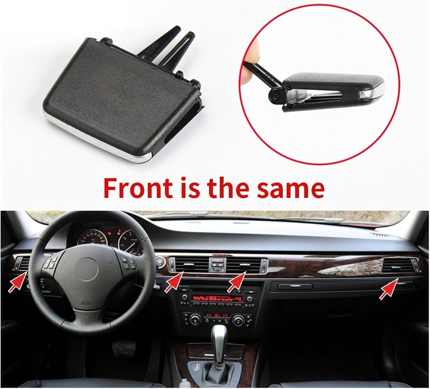 Front A/C Air Conditioning Vent Outlet Tab Clip Repair Kit Fit For 3 Series E90 E91 E92 E93 318 320 335 2004-2012