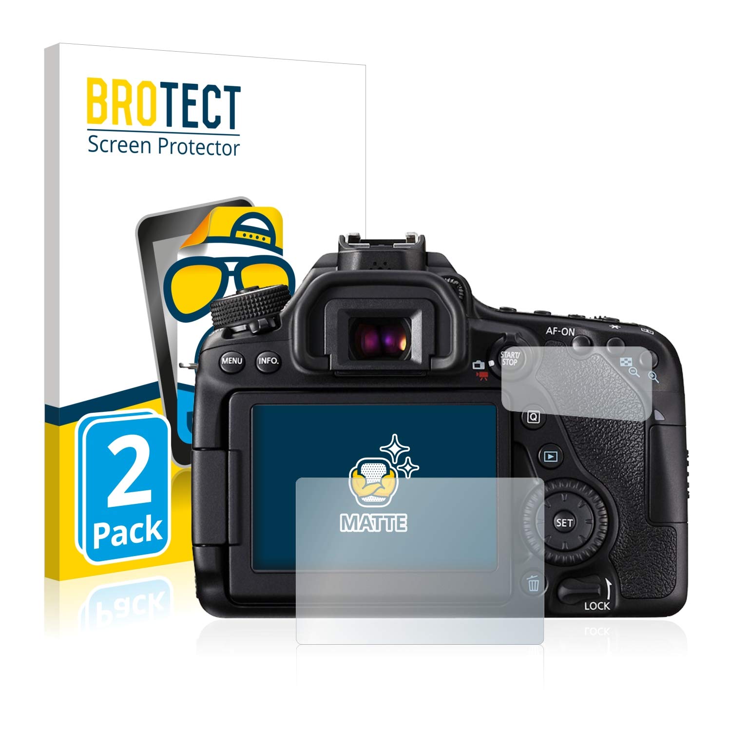 BROTECT Matte Schutzfolie Für Canon EOS 80D – 2 Stück, Entspiegelt, Kratzfest