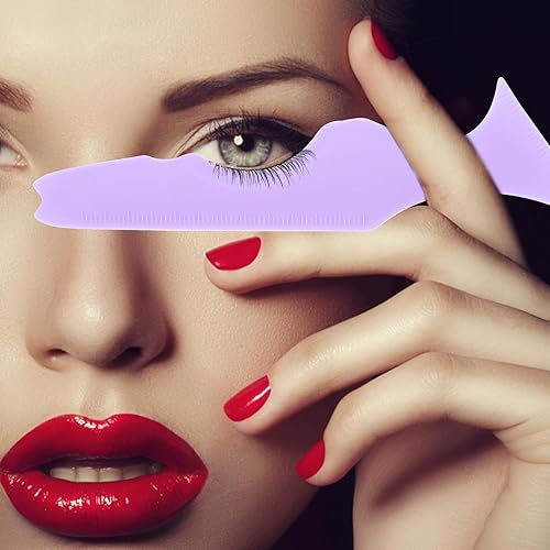 Miniatura 7 de 2 unids Silicona Belleza Regla Maquillaje Sombra de Ojos Mutitool Maquillaje Gadgets Herramientas de Maquillaje Delineador de Ojos Sello de Silicona