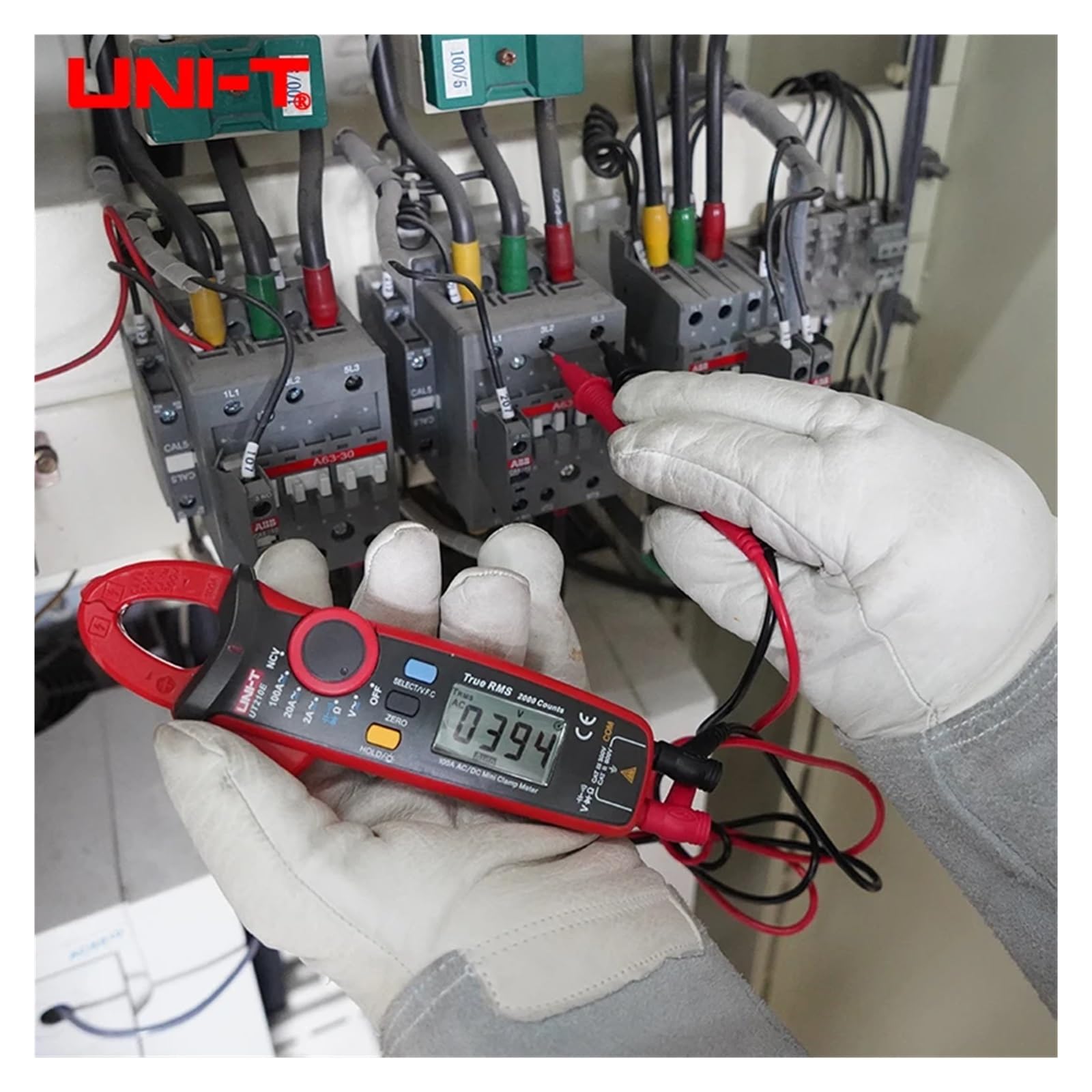 UT210 Series Clamp Meter Digital Multimeter DC/AC Current True RMS Pliers Ammeter High Precision Ohm Voltage Tester(UT210A AC 200A)