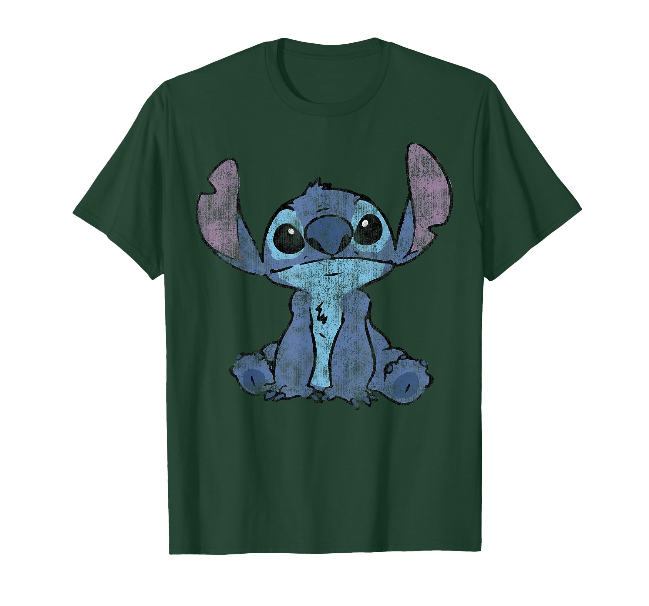 Disney Lilo &amp; Stitch Distressed Stitch Portrait T-Shirt