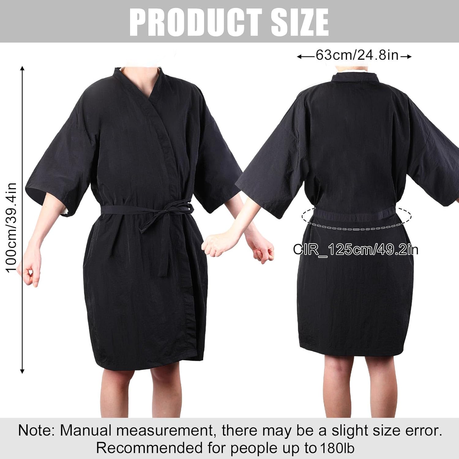 Pasimy 10 Pieces Salon Client Gown Hair Salon Smocks Capes Haircut Cape Salon Robes for Client Barber Apron Cover for Stylist(No Pocket Black)