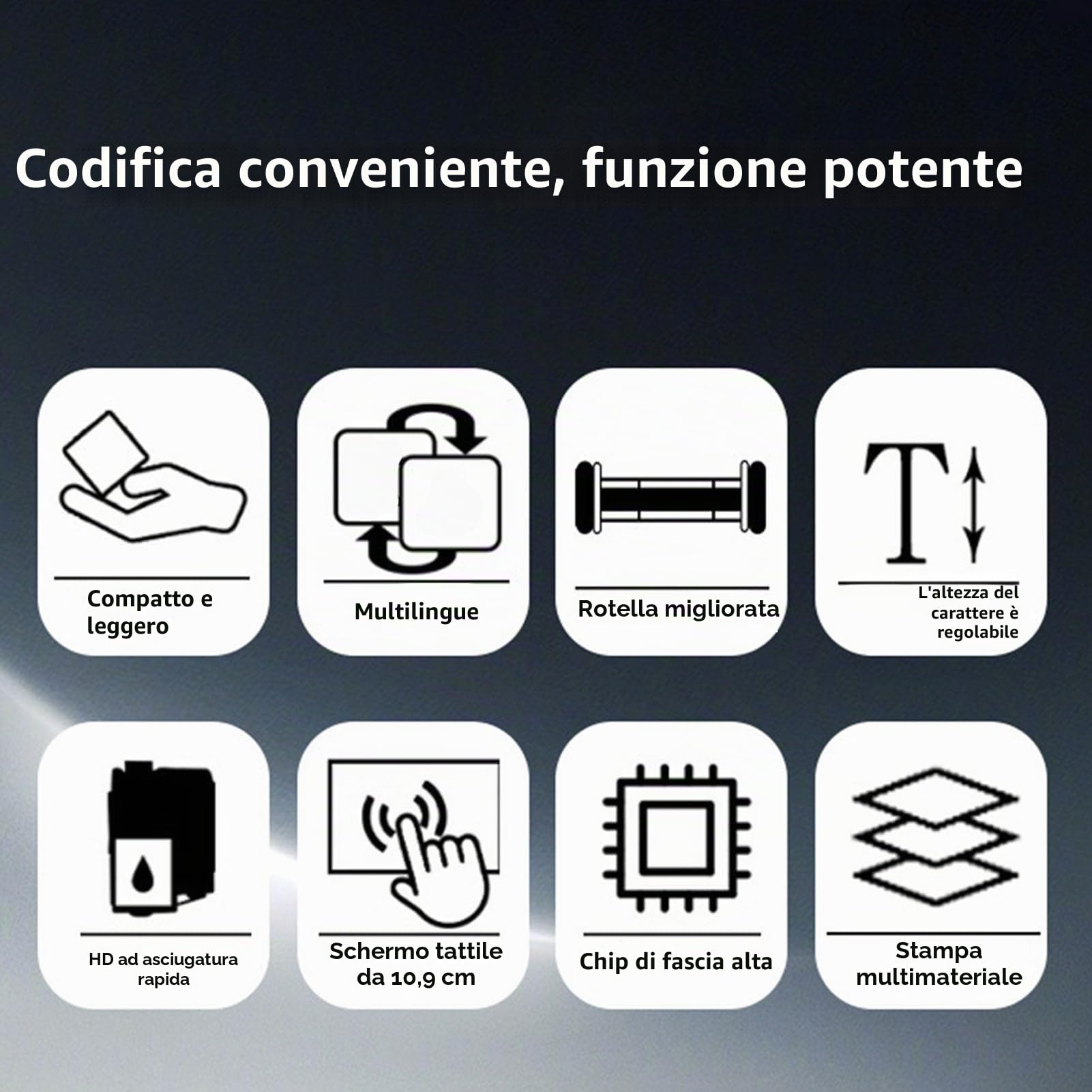 Pistola per Stampante a Getto D'inchiostro Portatile, Portatile per Stampante per Etichette con Codice Bidimensionale con Codice a Barre QR